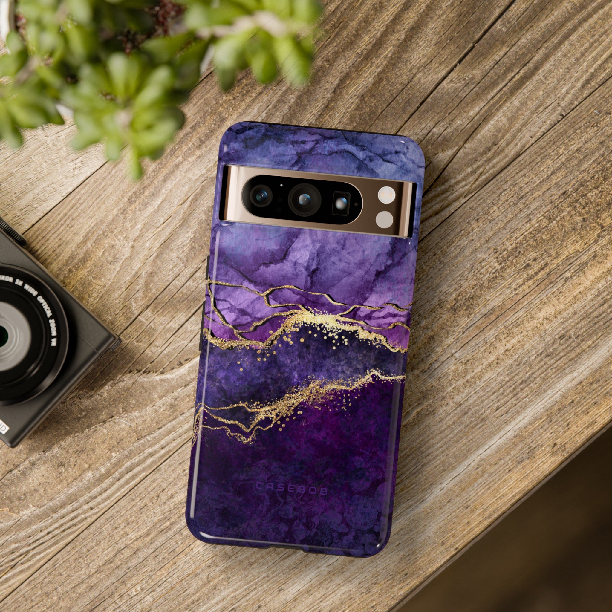 Purple Blue Marble - Protective Phone Case