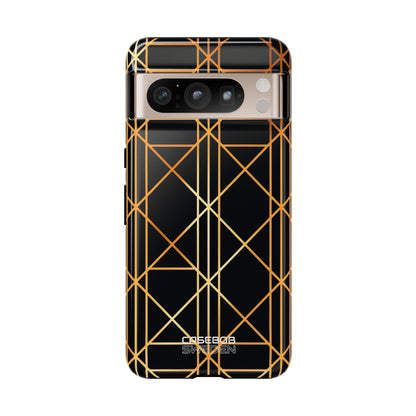 Golden Geometric Elegance Google Pixel 8 - Tough