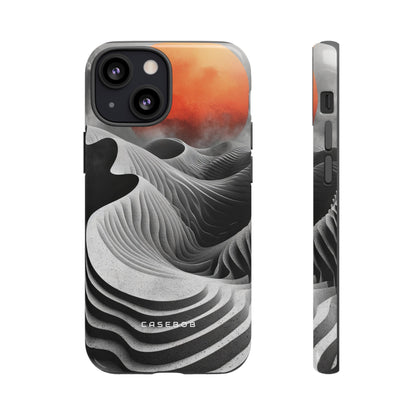 Orange Moon Illusion - Protective Phone Case