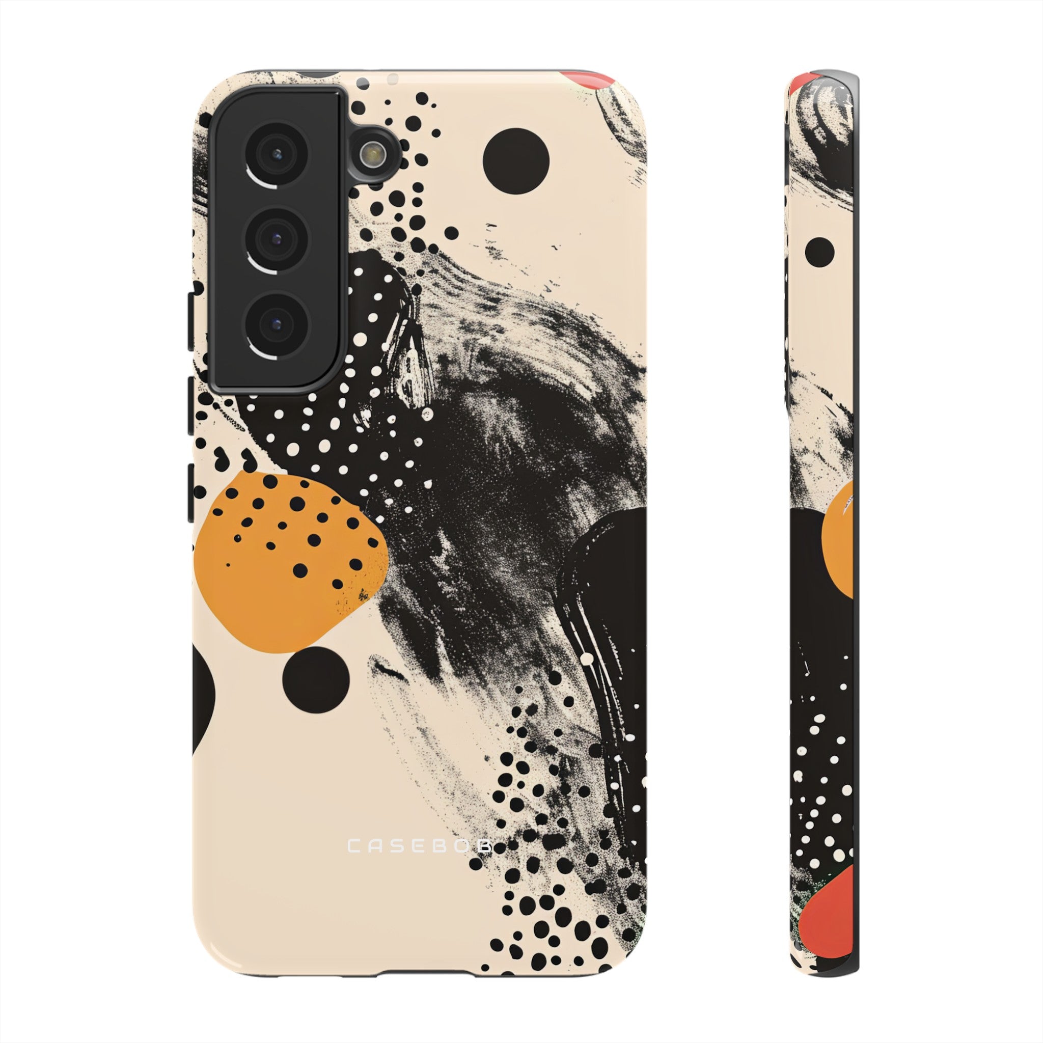 Black Dot Elegance - Protective Phone Case