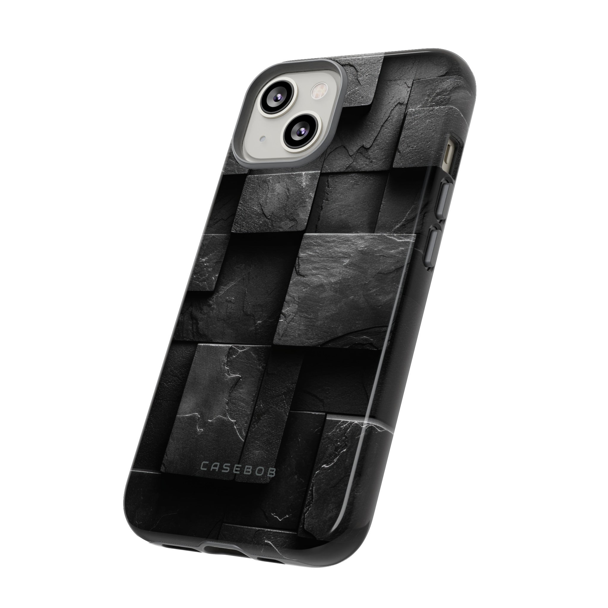 Black Geometric Elegance - Protective Phone Case