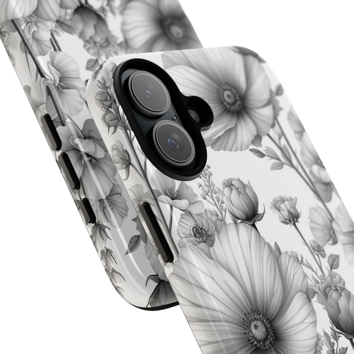 Grayscale Botanical Elegance - for iPhone 16