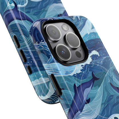 Dolphin Waves iPhone 15 Pro Case - Tough+