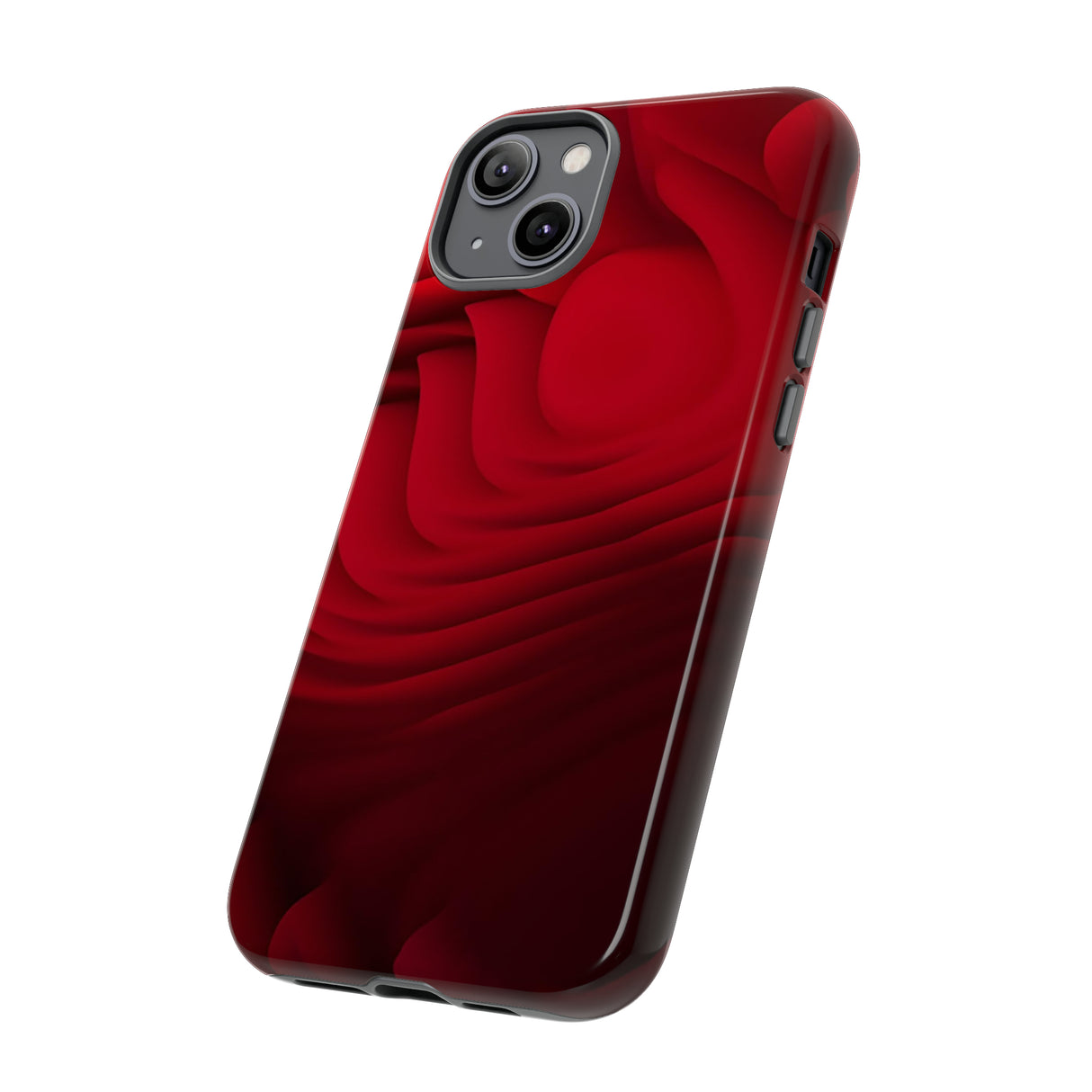 Red Center Waves - Protective Phone Case