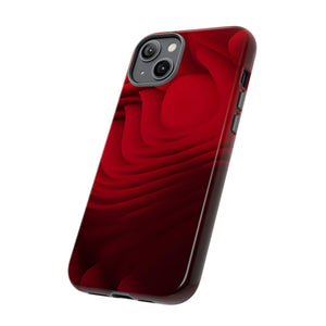 Red Center Waves - Protective Phone Case