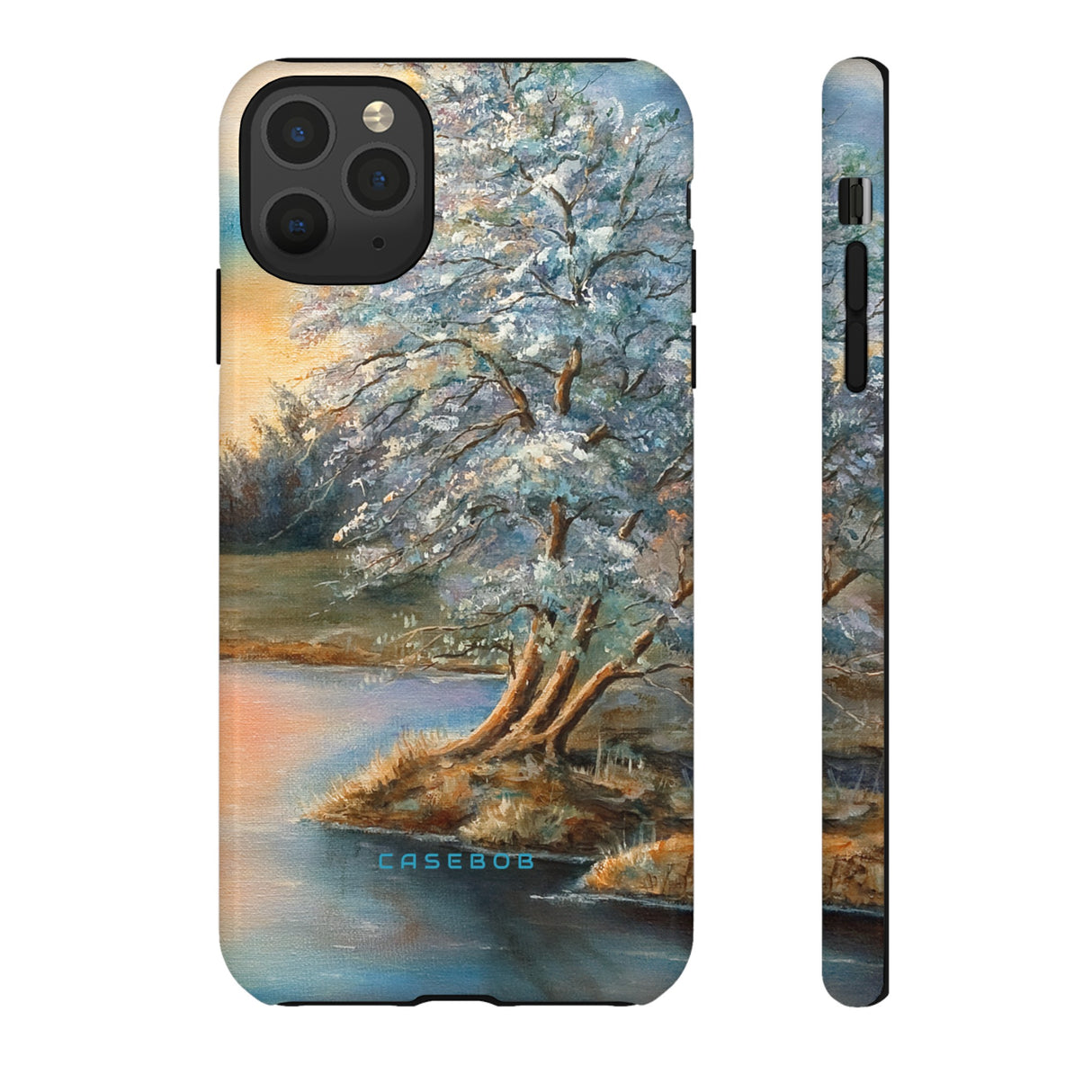 Winterday lake - Protective Phone Case