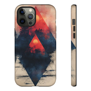 Pastel Triangle Forest Dusk - Protective Phone Case