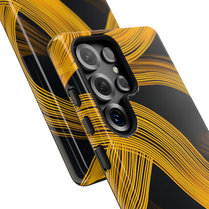 Yellow Flow Lines Samsung S25 - Tough