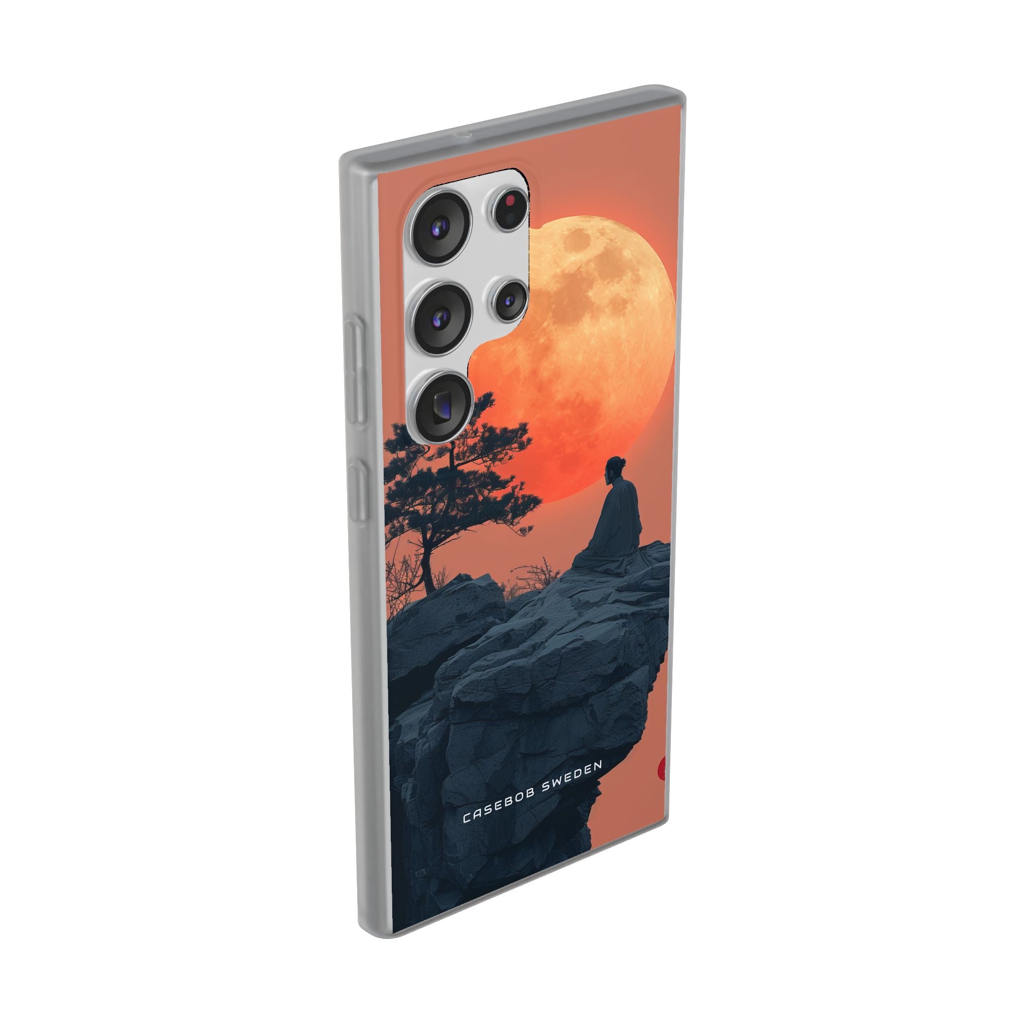 Zen Tranquility Under a Red Moon Samsung S23 - Flexi Phone Case