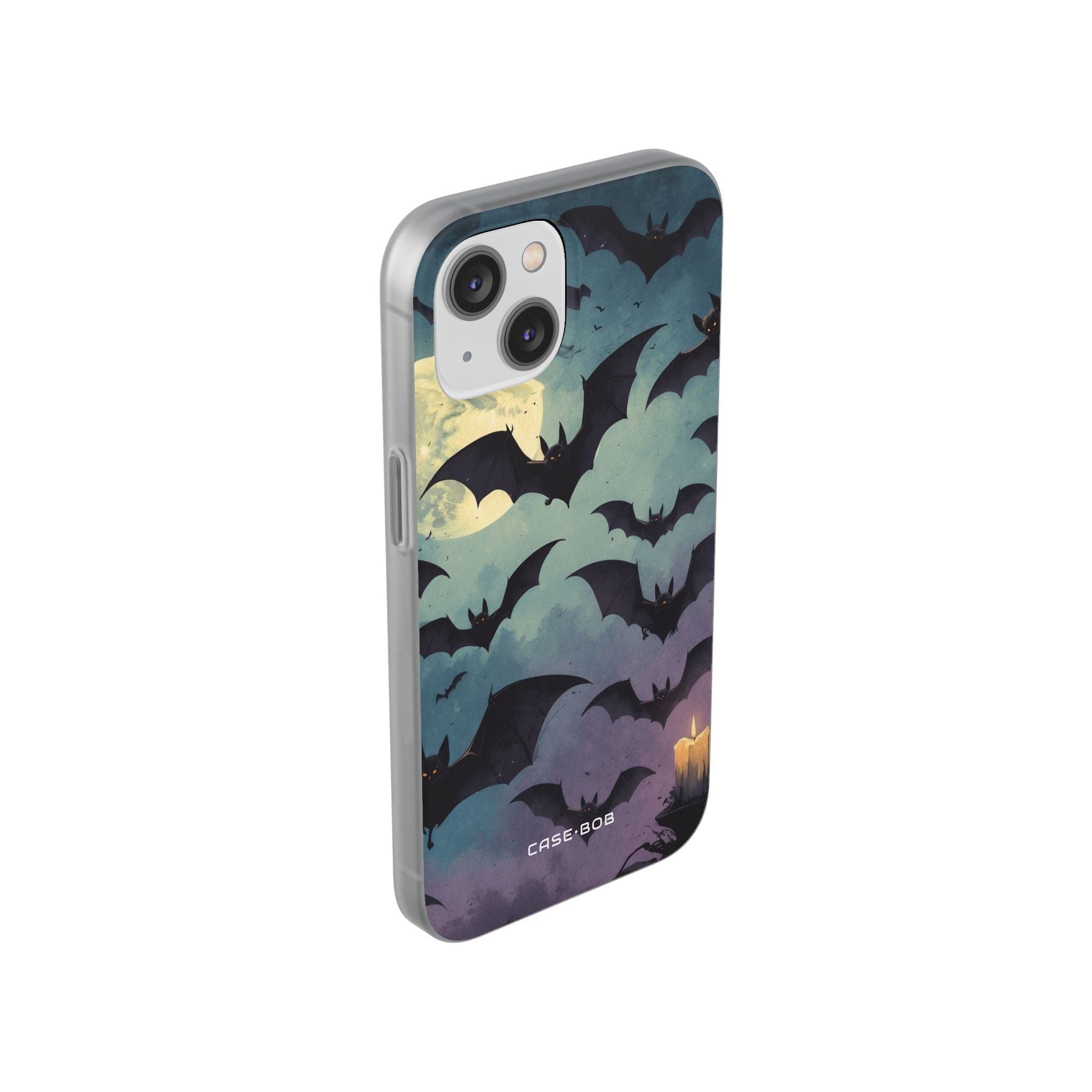 Glowing Bat Swarm iPhone 14 Case - Soft