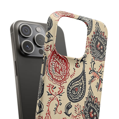 Vintage Paisley Elegance iPhone 15 - Slim Phone Case