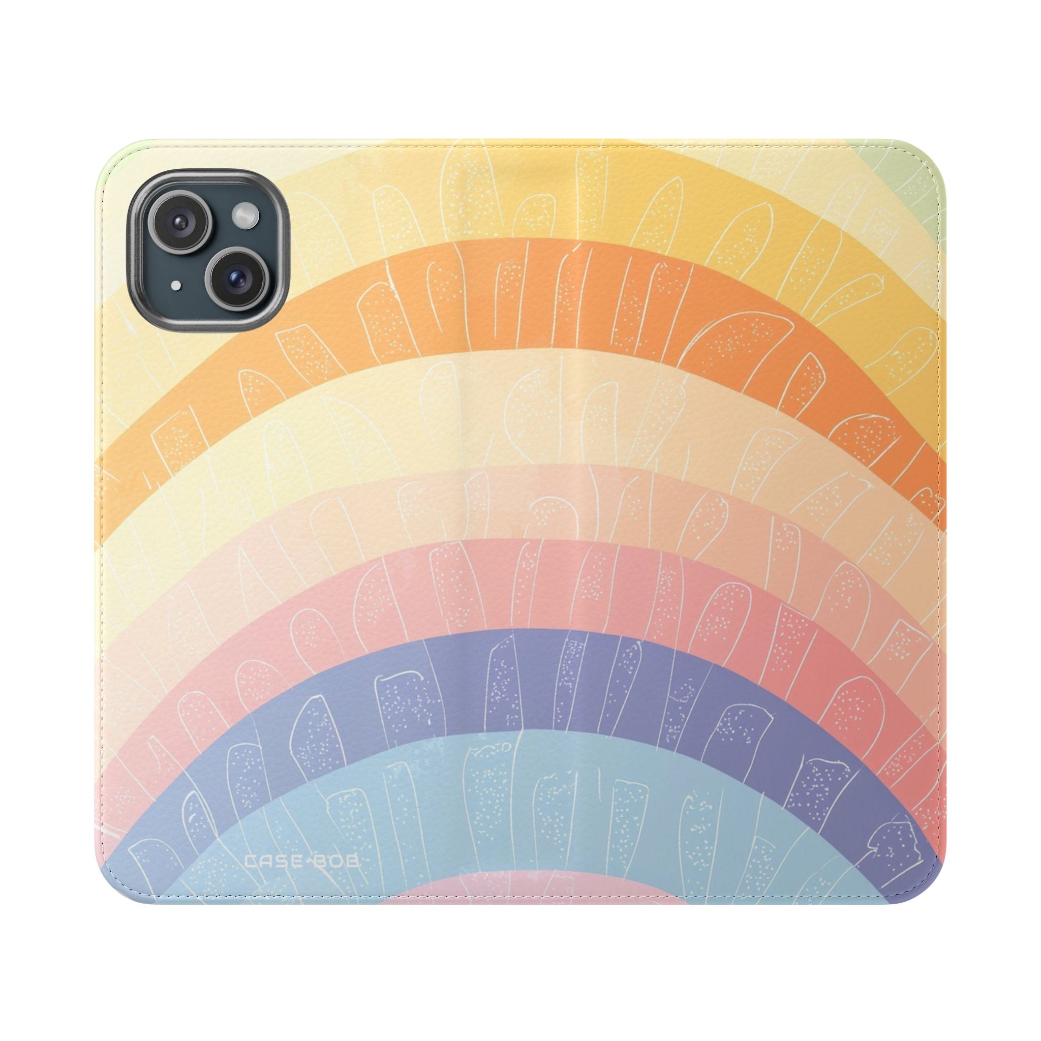 Pastel Rainbow Glow - iPhone 15 Plus Case - Wallet