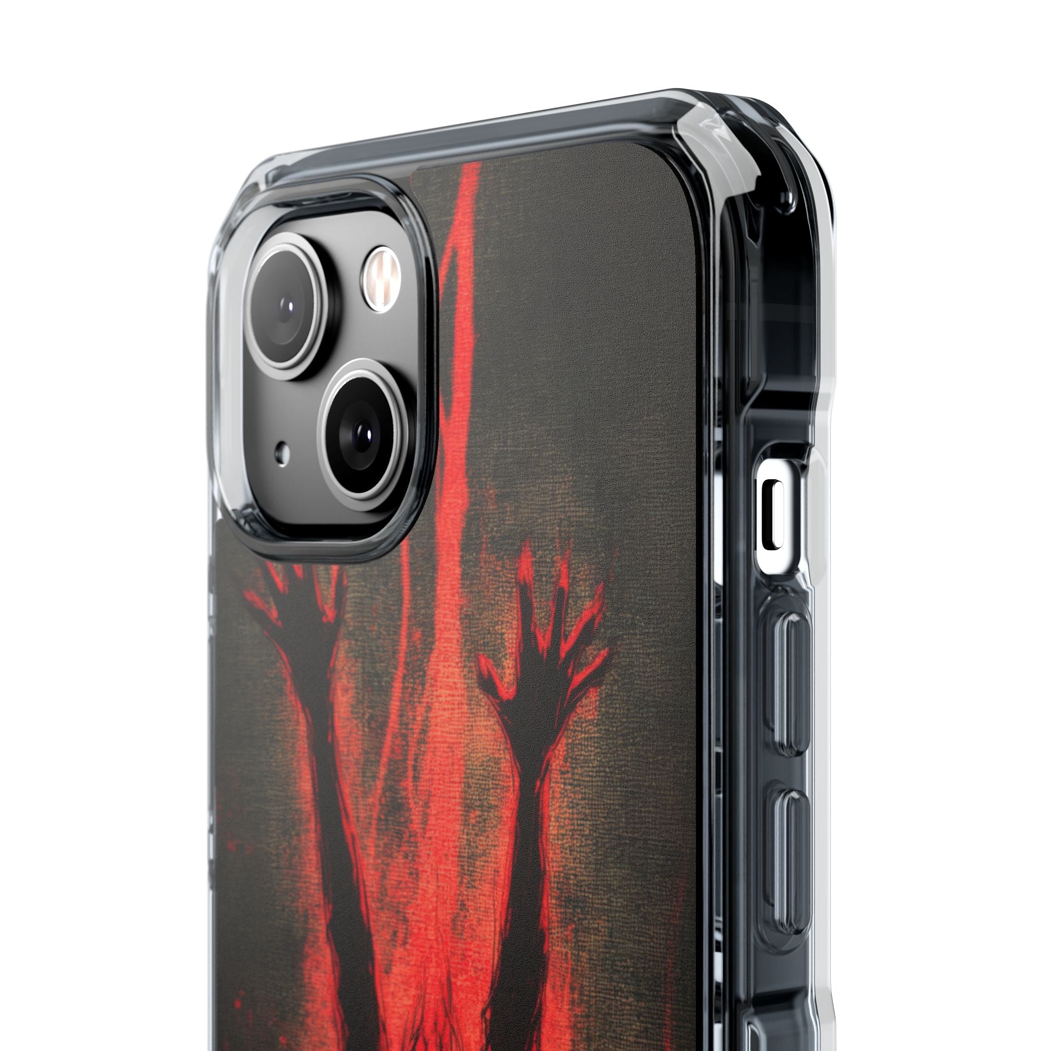 Gothic Crimson Ascension iPhone 14 - Clear Impact Phone Case