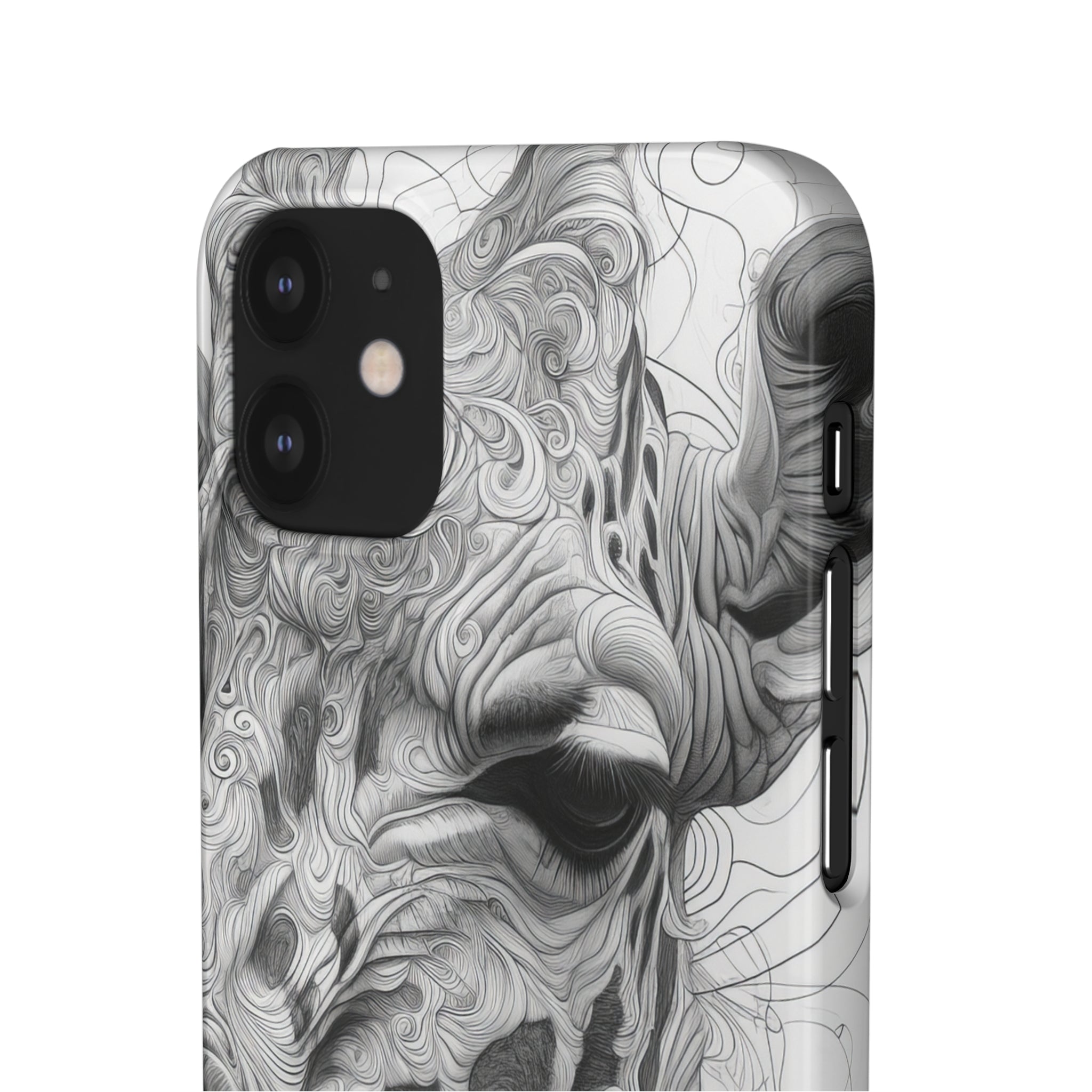 Monochrome Giraffe | Slim Phone Case for iPhone