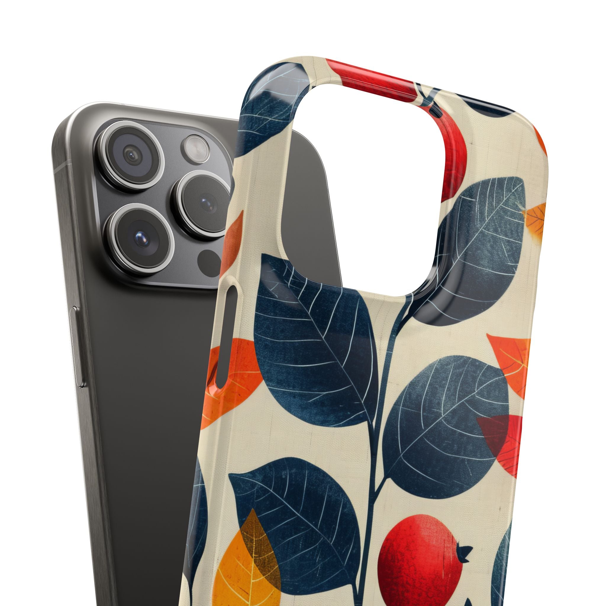 Autumn Nature Pattern - Slim iPhone 15 Phone Case