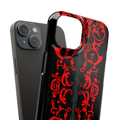 Gothic Crimson Symmetry iPhone 15 - Slim Phone Case