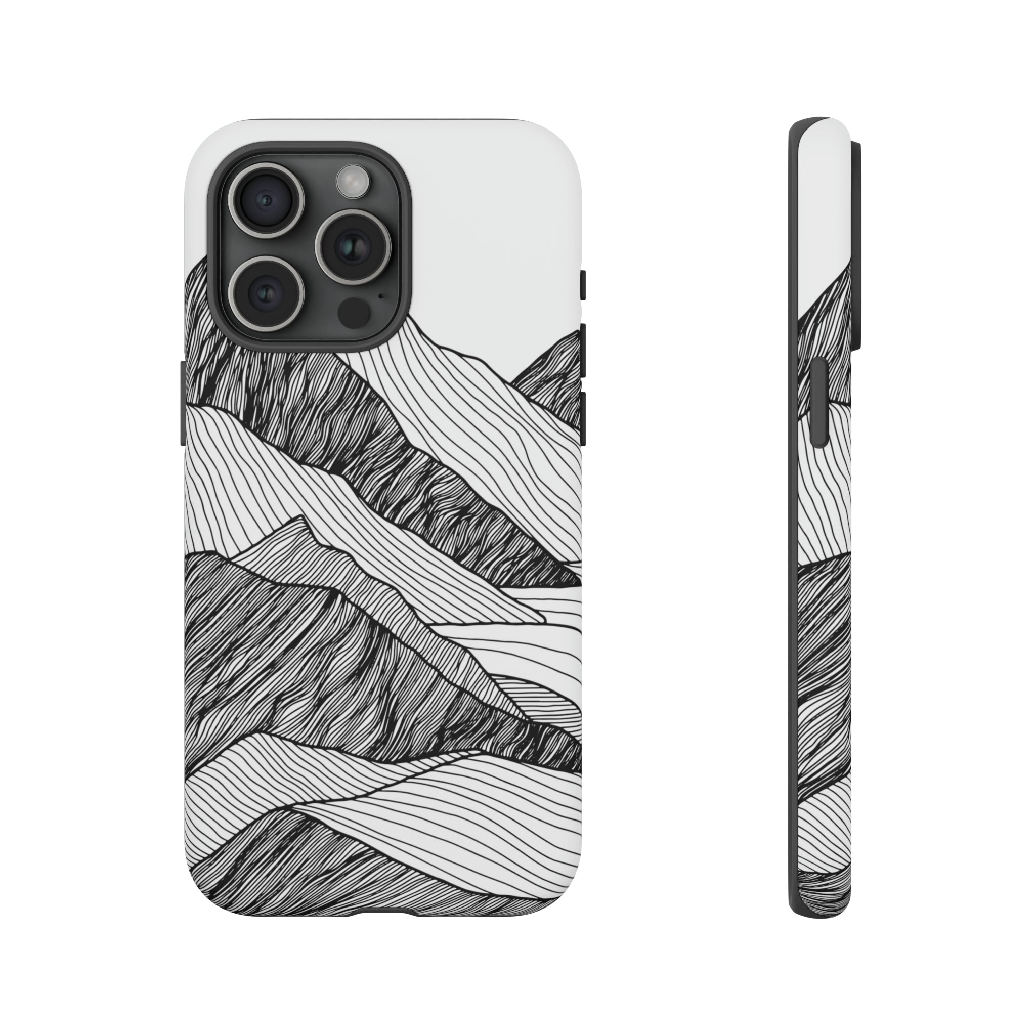 Abstract Mountain Line Art - Protective Phone Case