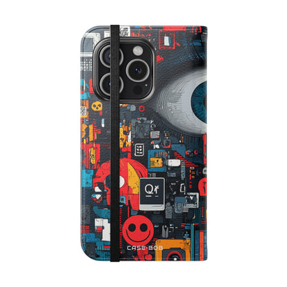 Blue Gaze Mosaic - iPhone 15 Pro Case - Wallet