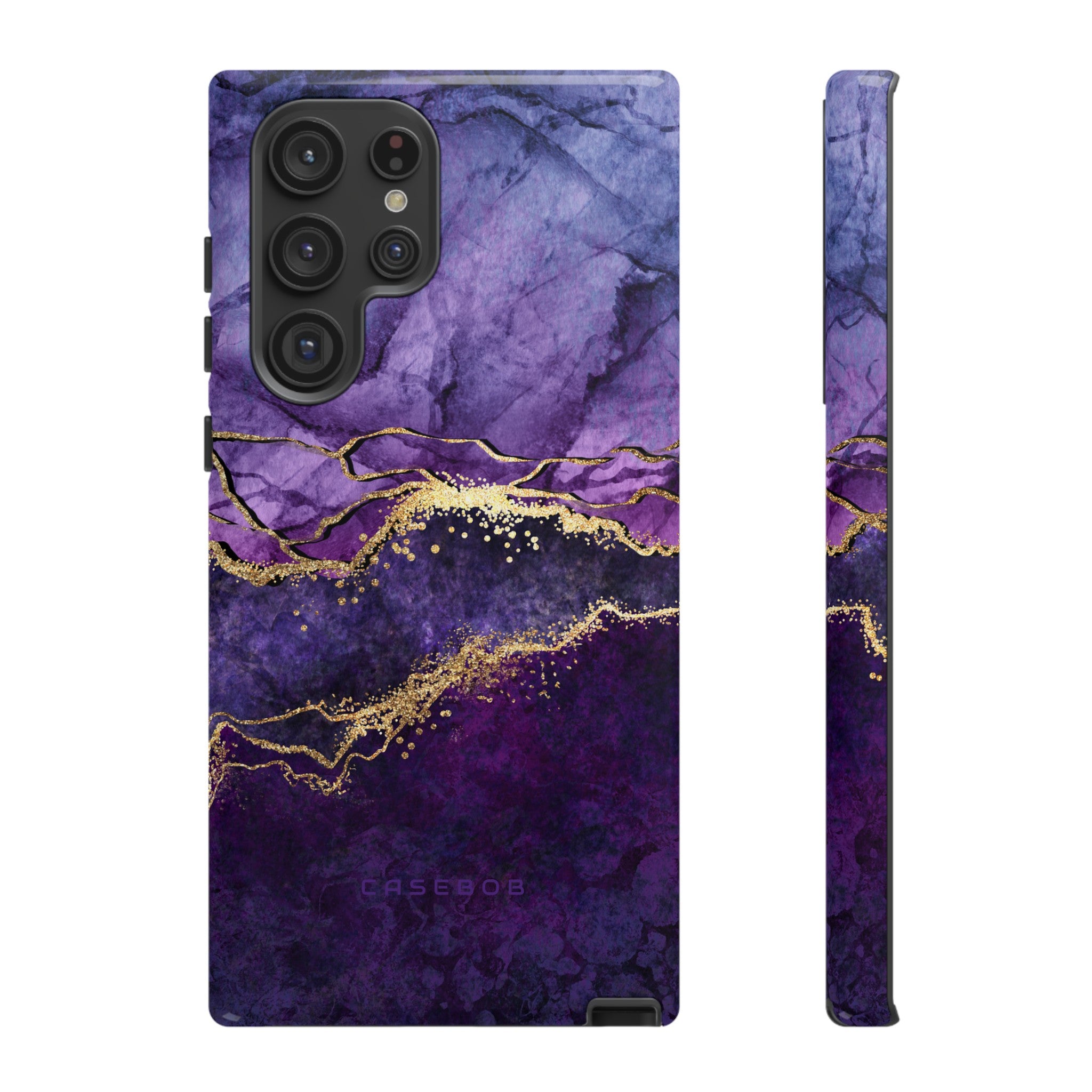 Purple Blue Marble - Protective Phone Case