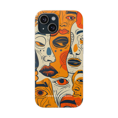 Gradient Face Mosaic iPhone 15 - Flexi Phone Case