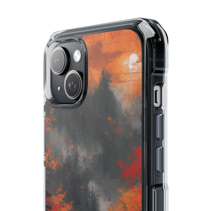 Crimson Mist Mountains iPhone 15 - Impact Clear+