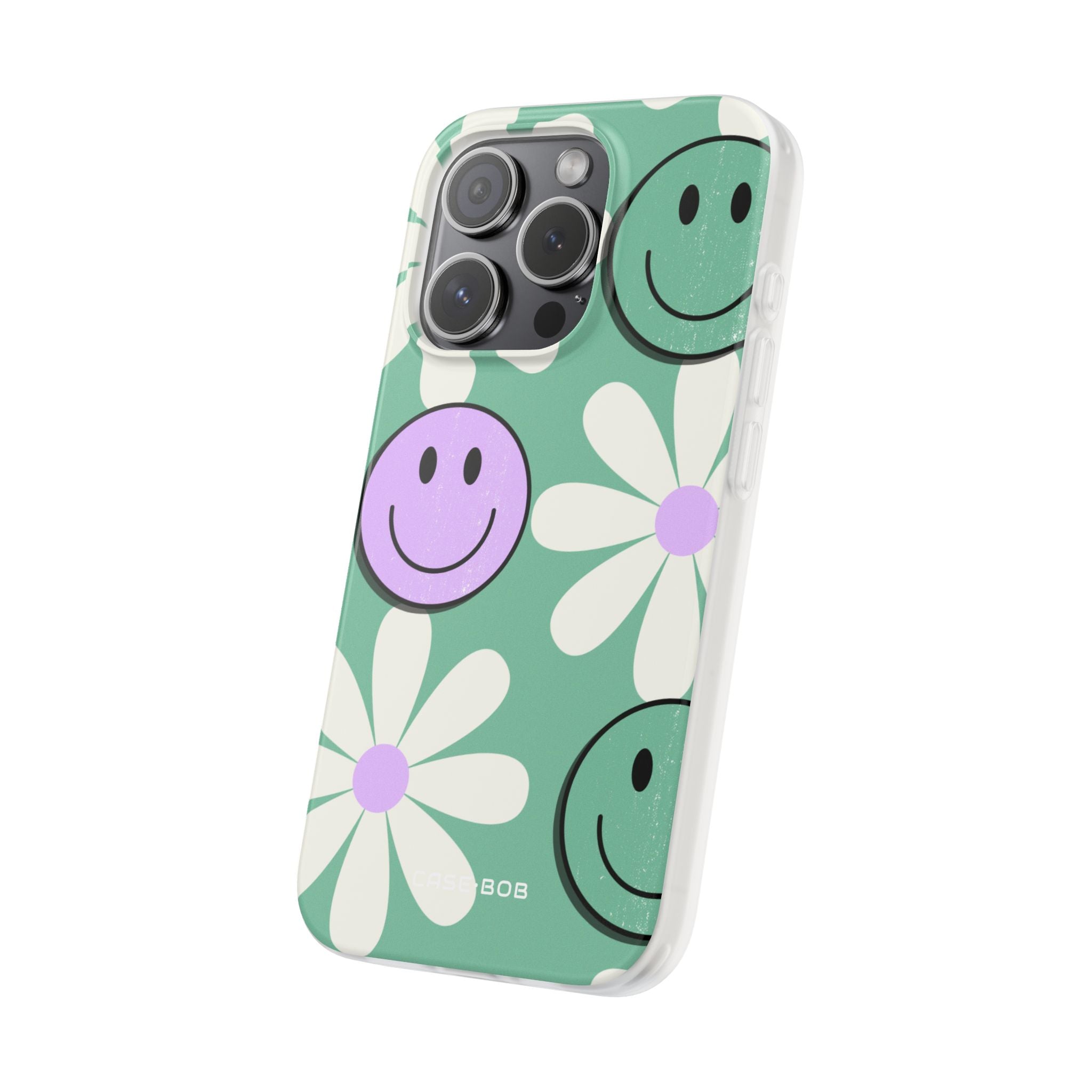 Smiley Daisy Glow iPhone 15 Pro Case - Soft