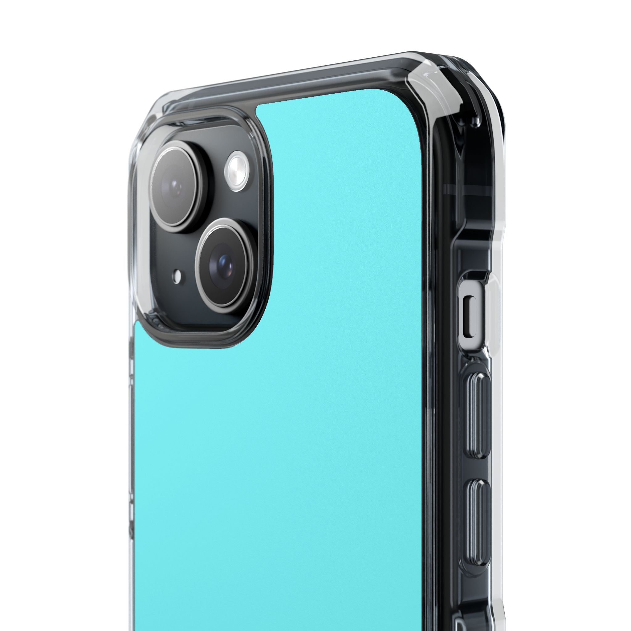 Electric Blue - Clear Impact Case for iPhone