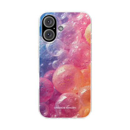 Pink Blue Glossy Spheres - Flexi iPhone 16 Phone Case