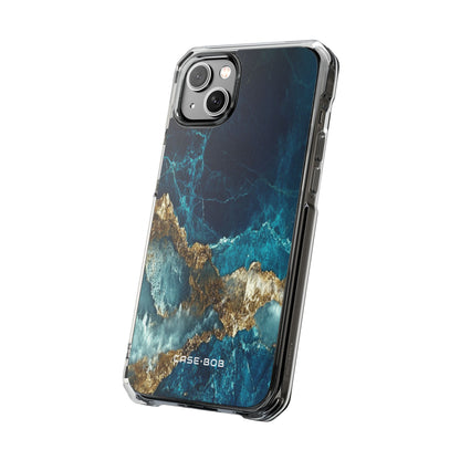 Jagged Gold Split iPhone 14 Plus Case - Impact