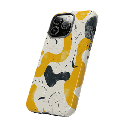 Yellow Linear Harmony - Protective Phone Case