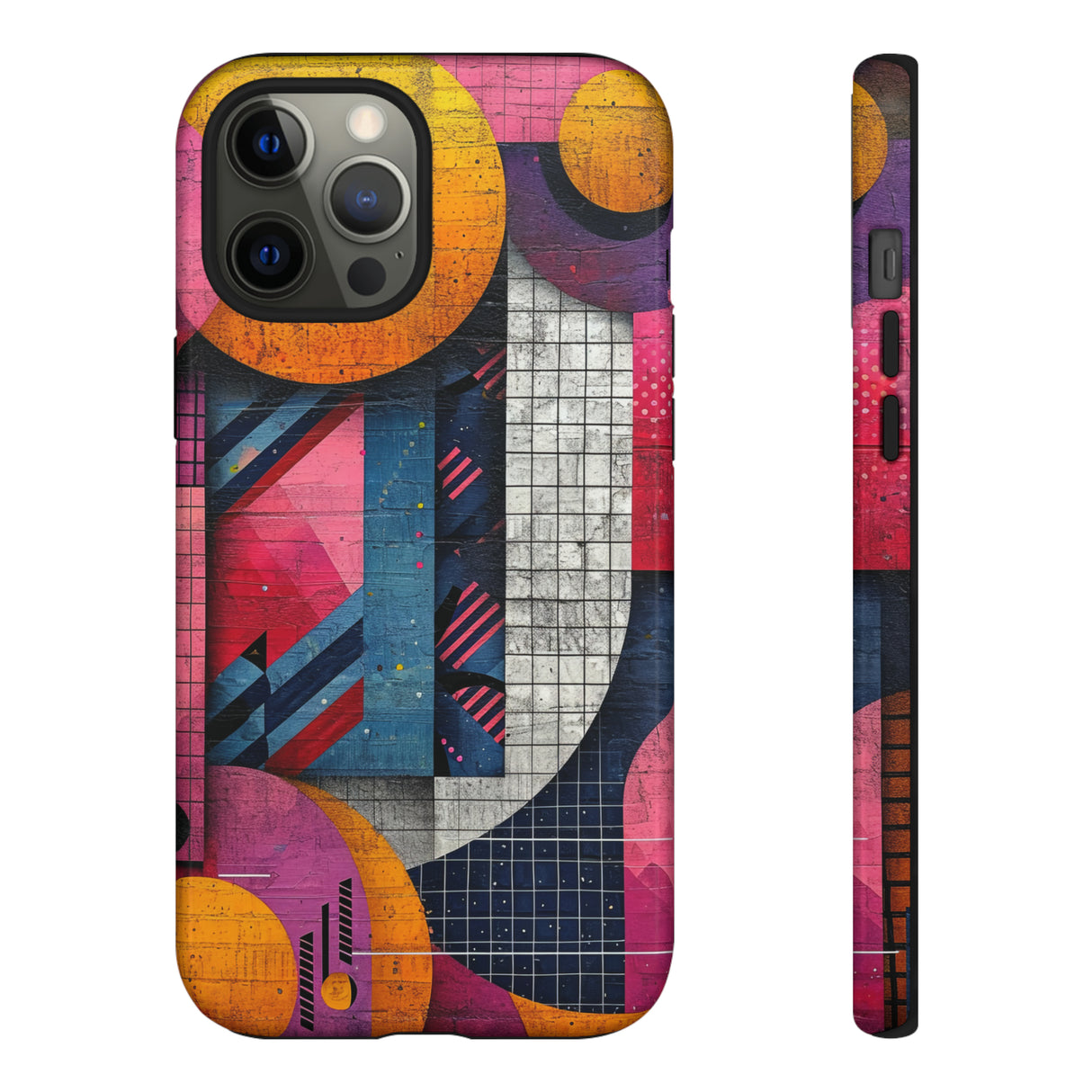 Lively Neon Geometry - Protective Phone Case