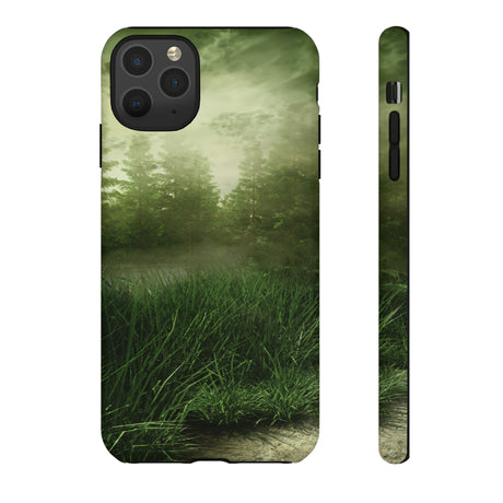 Foggy Green Landscape - Protective Phone Case