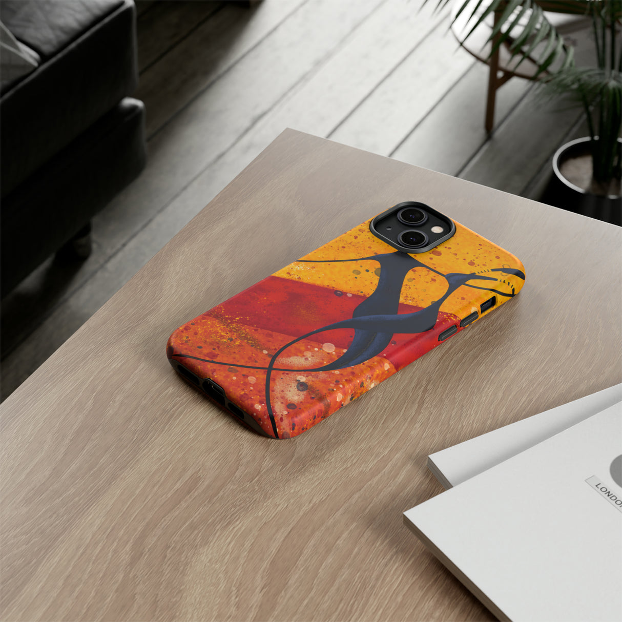 Oil painting - African couple dance - Protective Phone Case