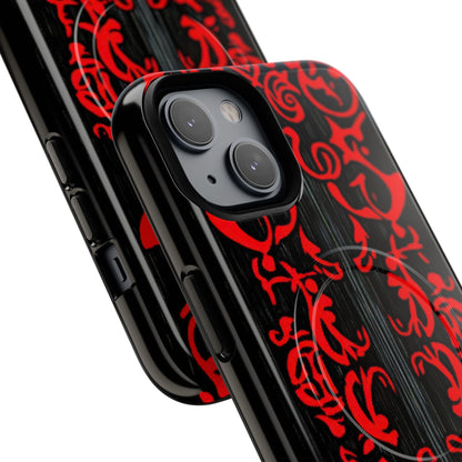 Gothic Crimson Symmetry iPhone 14 | Tough+ Phone Case