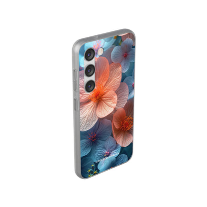 Peach Blossom Serenity - Flexi Samsung S23 Phone Case