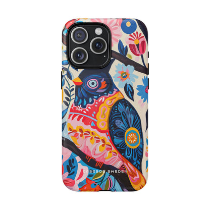 Whimsical Vintage Owl with Floral Charm iPhone 15  Tough+ Phone Case