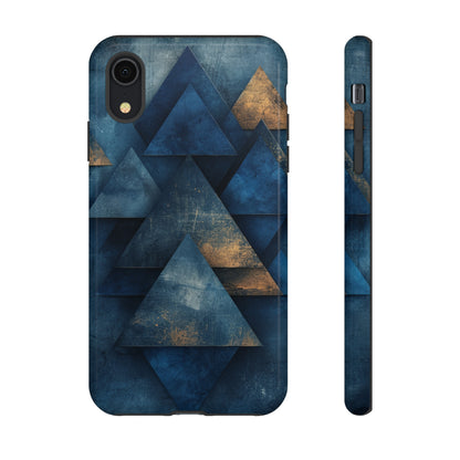 Blue Geometric Harmony - Protective Phone Case