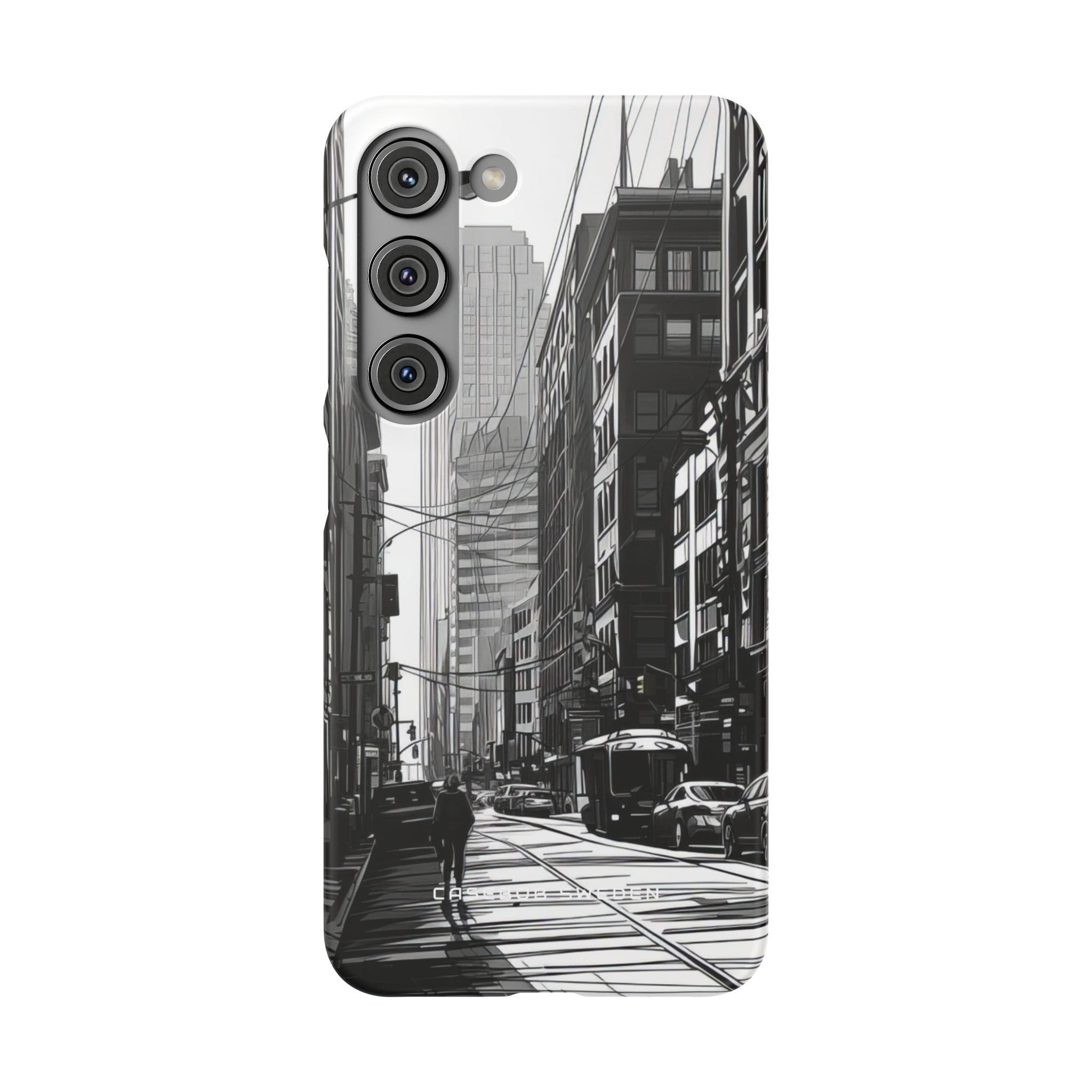 Urban Cityscape Line Perspective Samsung S23 - Slim Phone Case