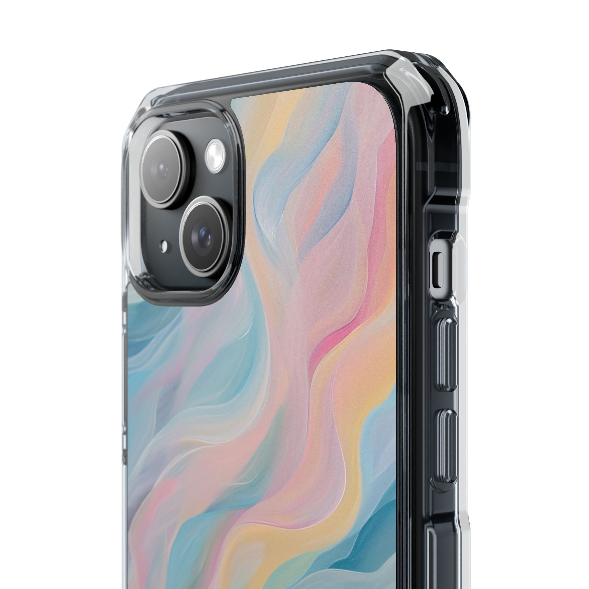 Dreamy Pastel Swirls - Clear Impact iPhone 15 Phone Case