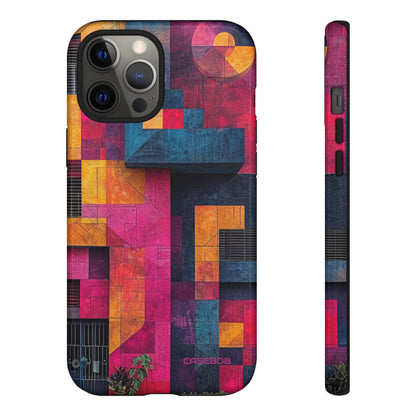 Electric Geometric Vibes - Protective Phone Case