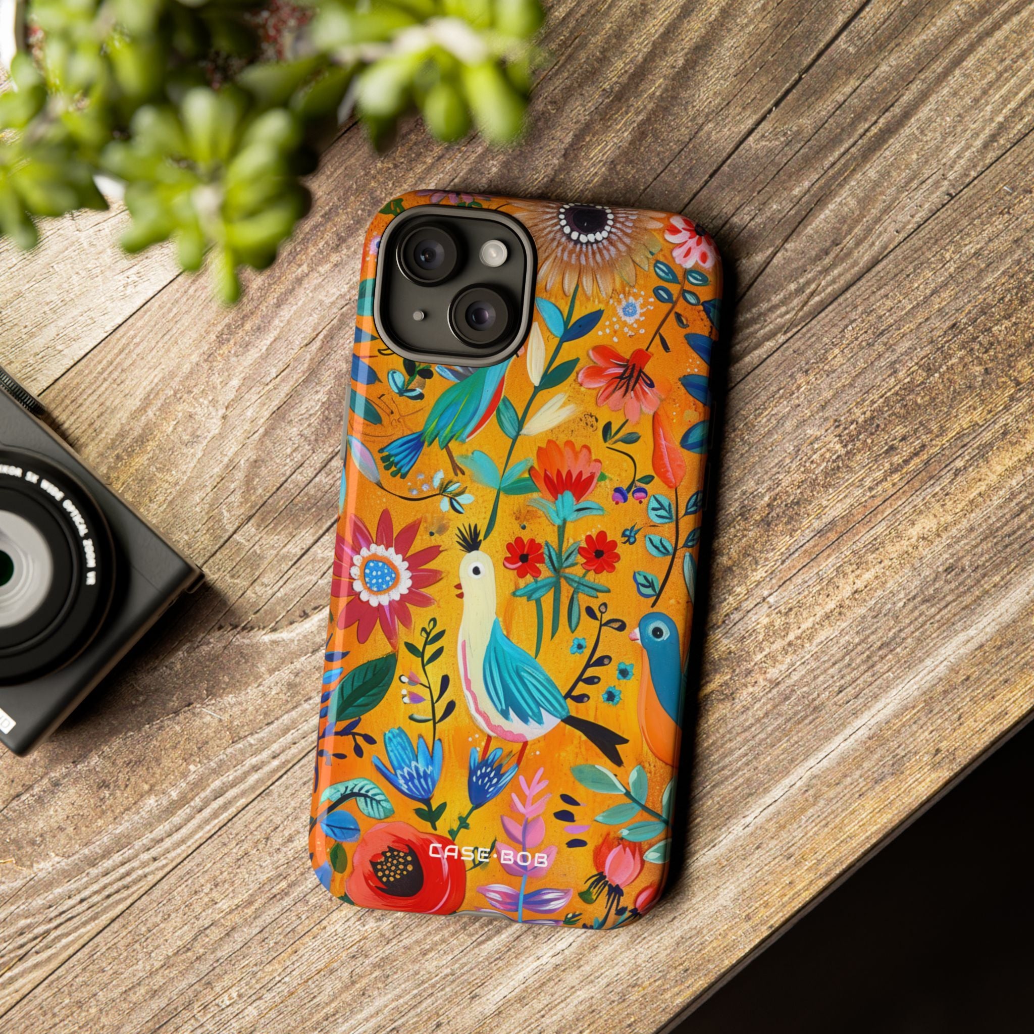 Colorful Birds Bloom iPhone 15 Plus Case - Tough