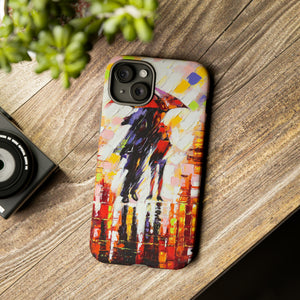 Oil Panting - Enamoured under Umbrella - Protective Phone Case