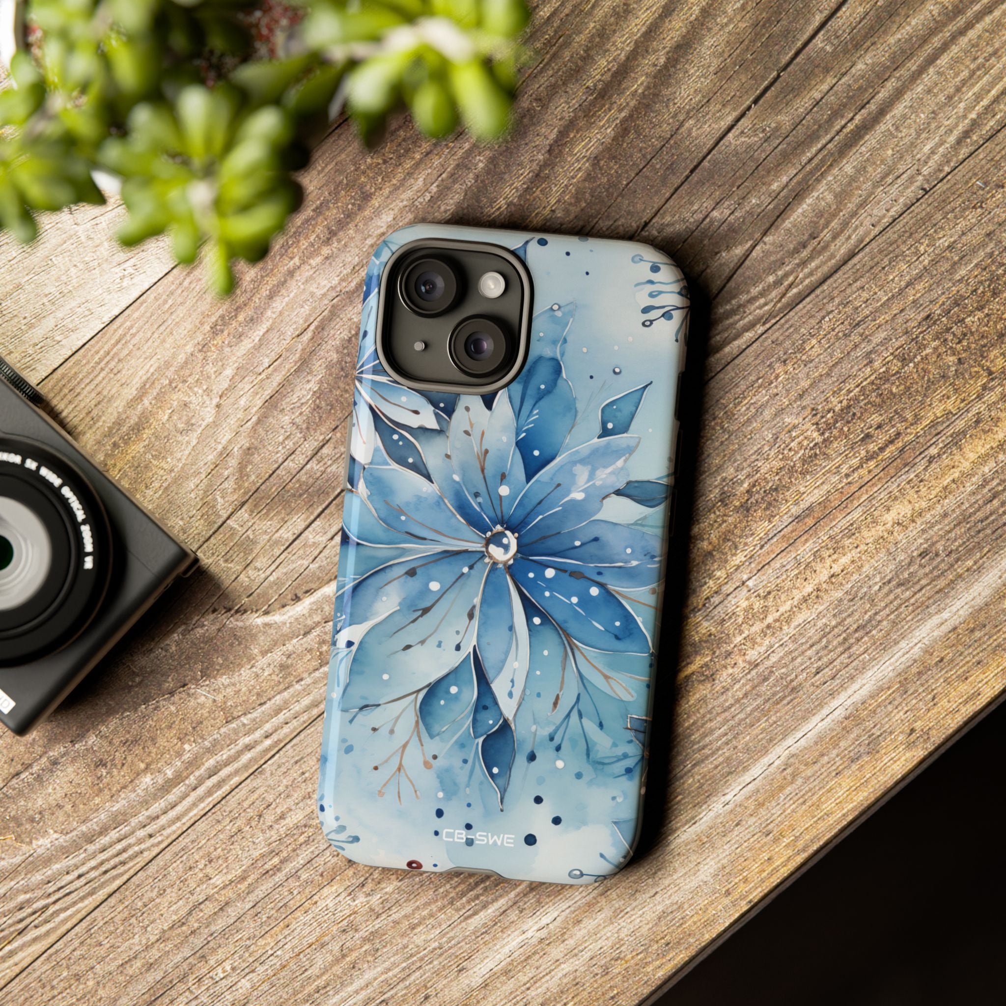 Floral Frost Embrace - iPhone Case