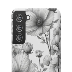 Monochrome Flora | Slim Phone Case for Samsung