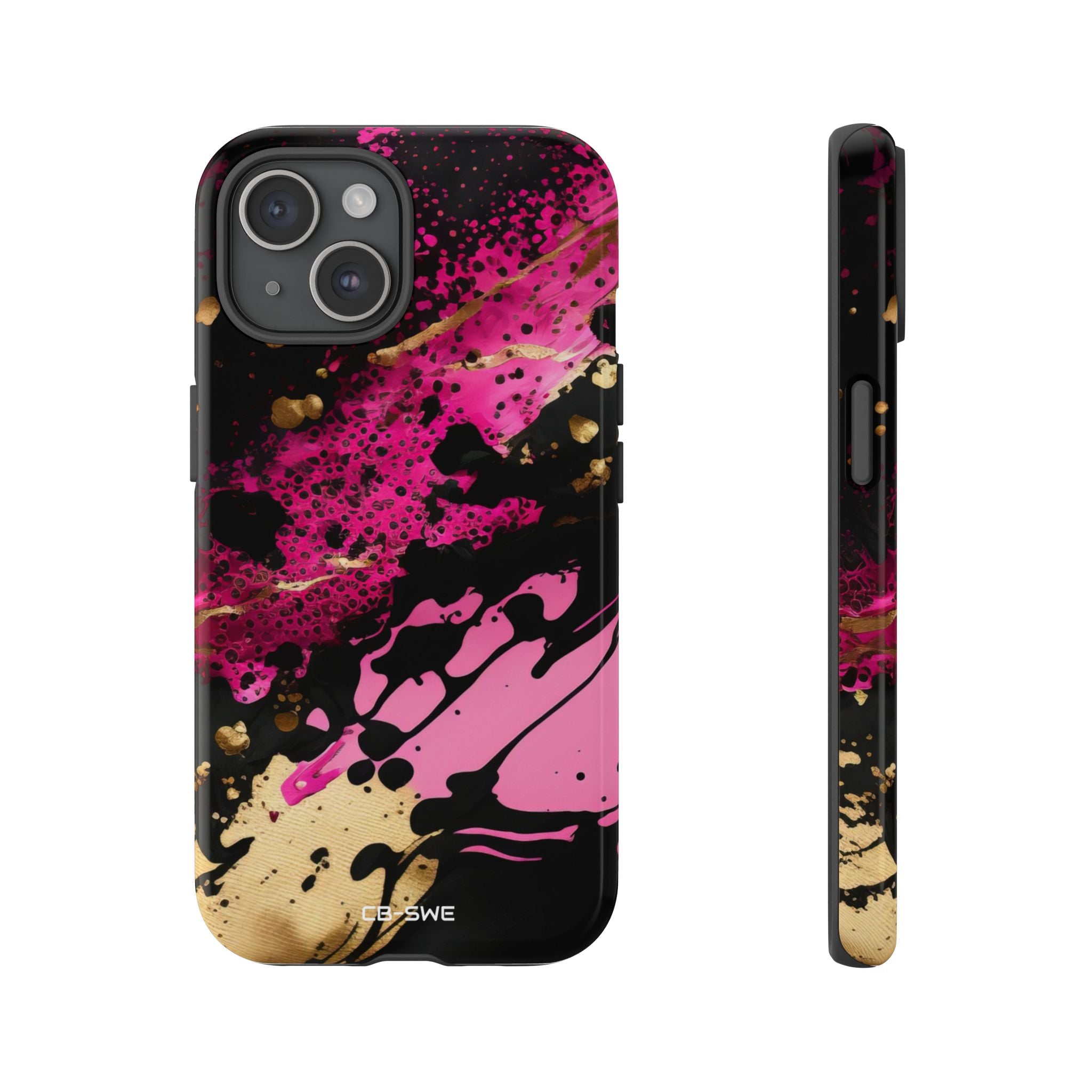 Dynamic Splatter Elegance - iPhone Case