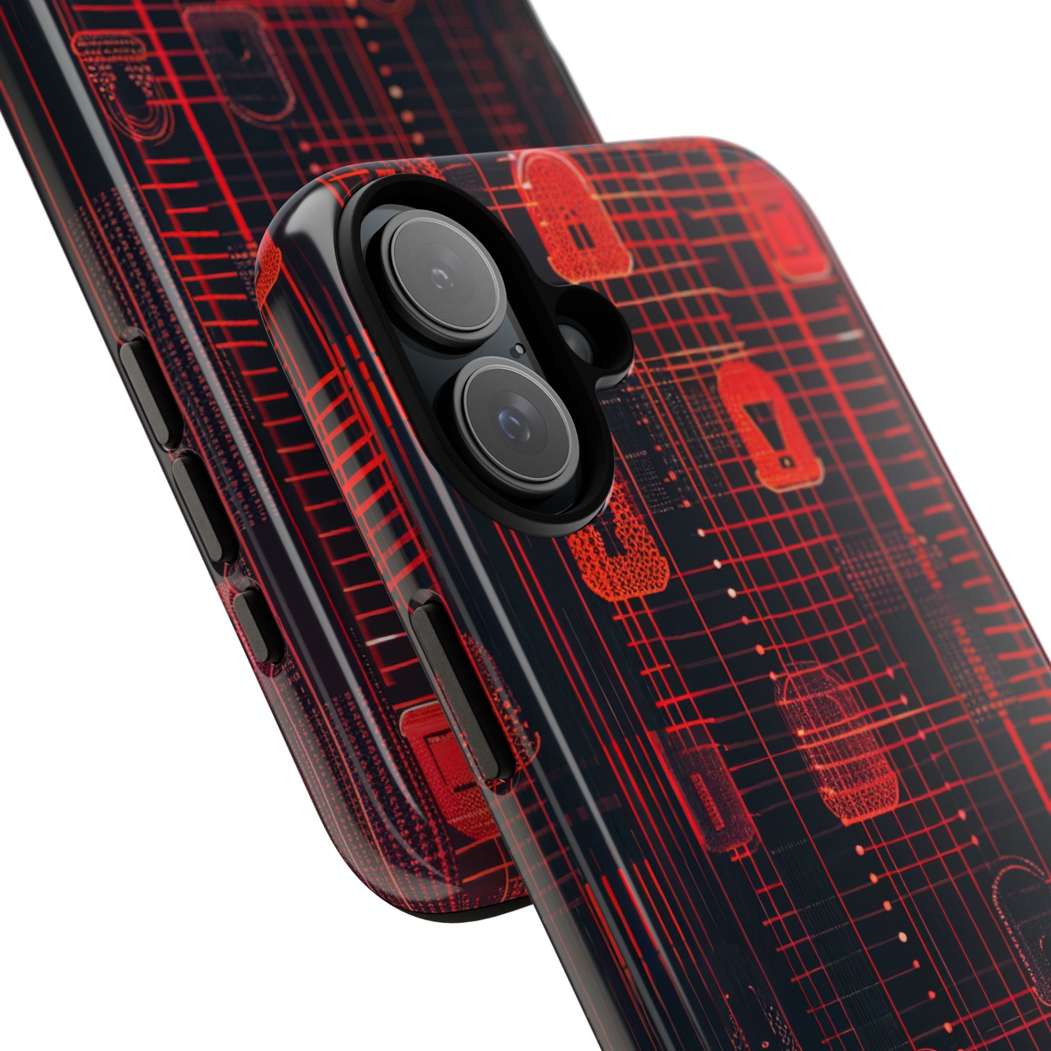 Cyber Locks Grid iPhone 16 - Tough