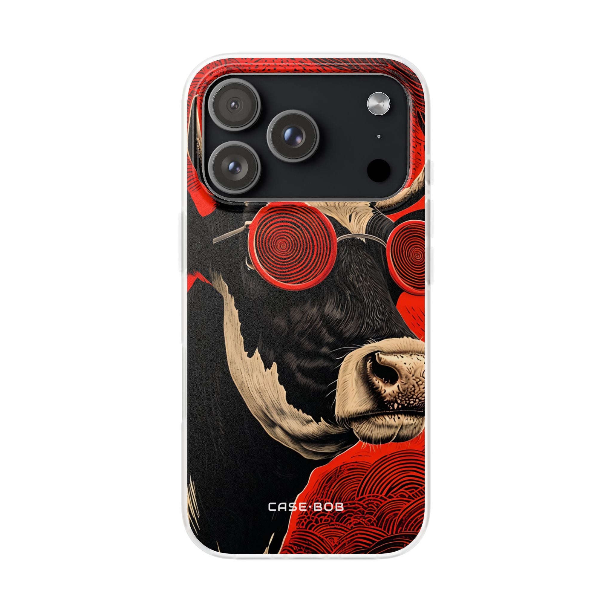 Hypnotic Cow iPhone 17 Pro Case - Soft