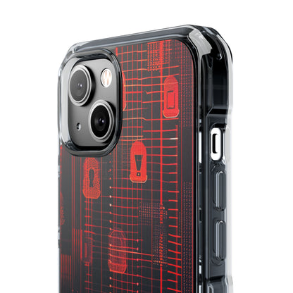 Cyber Locks Grid iPhone 14 - Impact Clear+