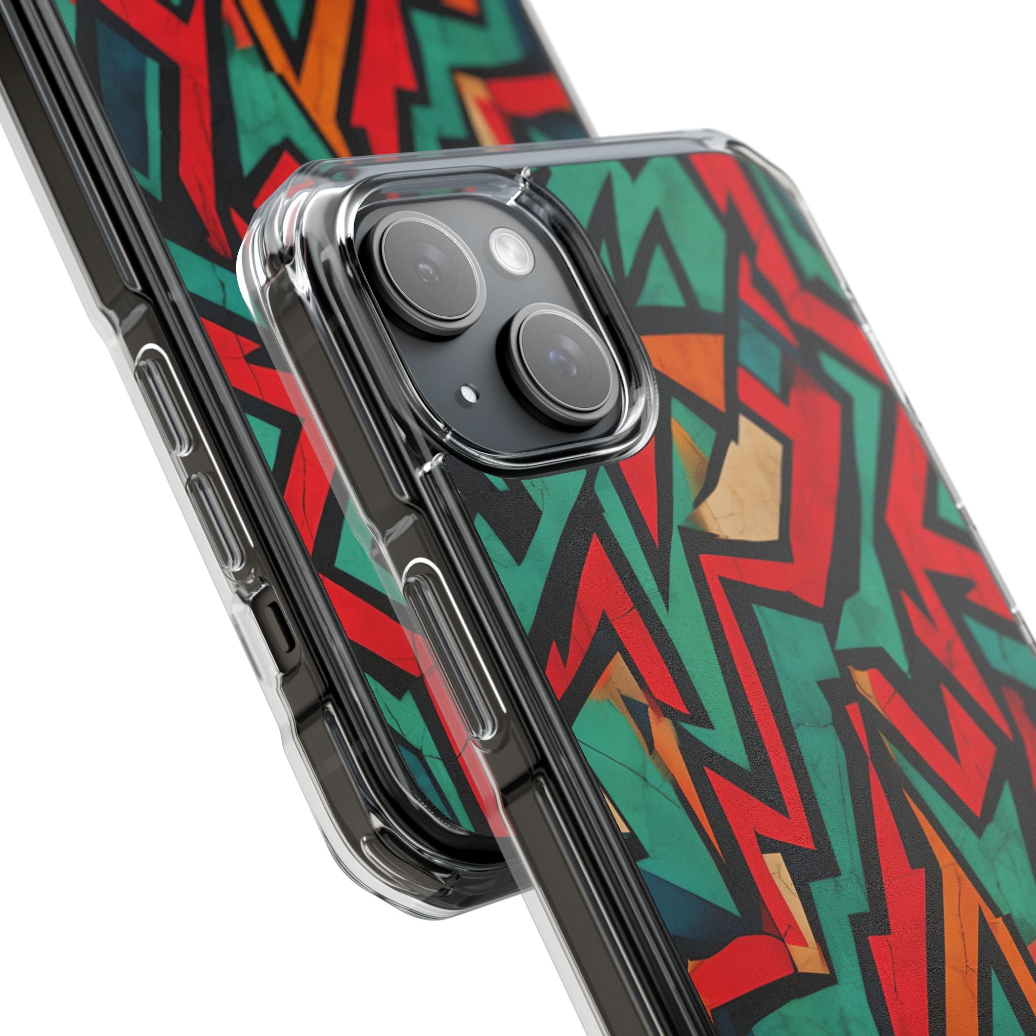 Vivid Geometry Dance iPhone Case - Impact