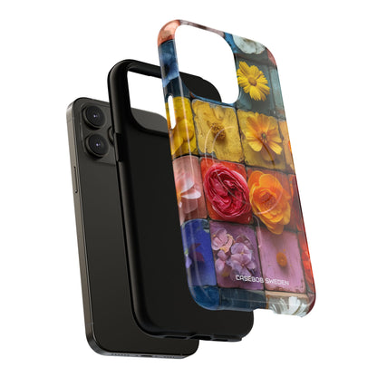 Vibrant Floral Tiles - Tough + MagSafe® iPhone 14 Phone Case